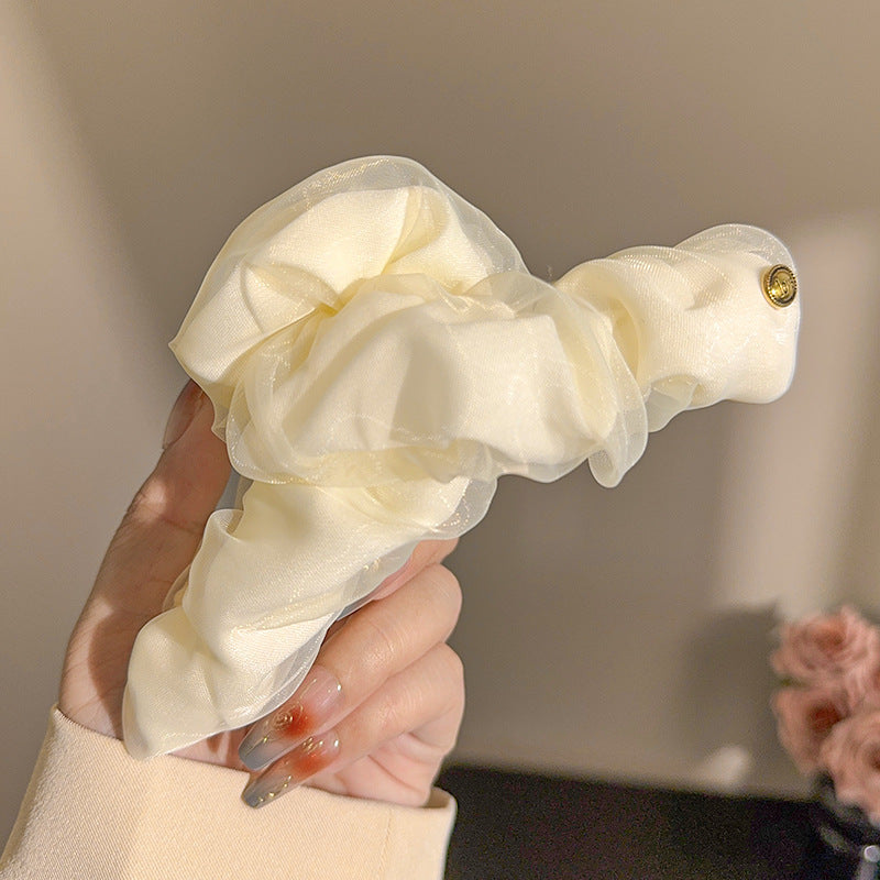 New Chinese Style Retro Tassel Cloud Mesh Hair Claw Elegant Fashion Shark Clip Travel Hairpin