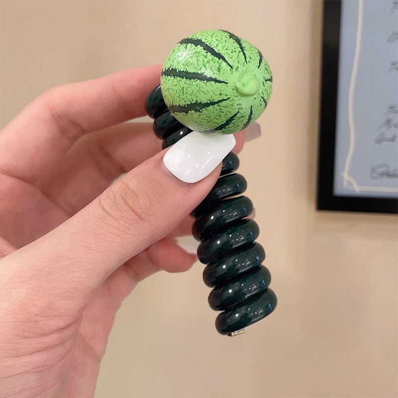 New Sweet Butterfly Rose Beaded Telephone Wire Hair Tie Ponytail Bubble Braid Magic Braiding Rope Hair Accessory