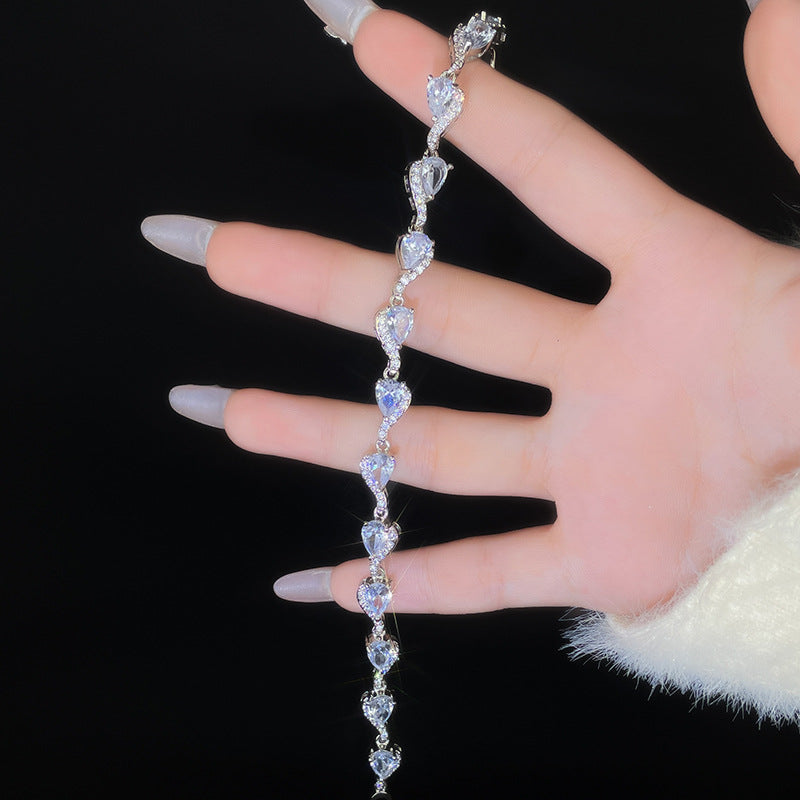 Chinese Colorful Bracelet for Women Fashionable Light Luxury High-end Zircon Jewelry Elegant Design Accessories
