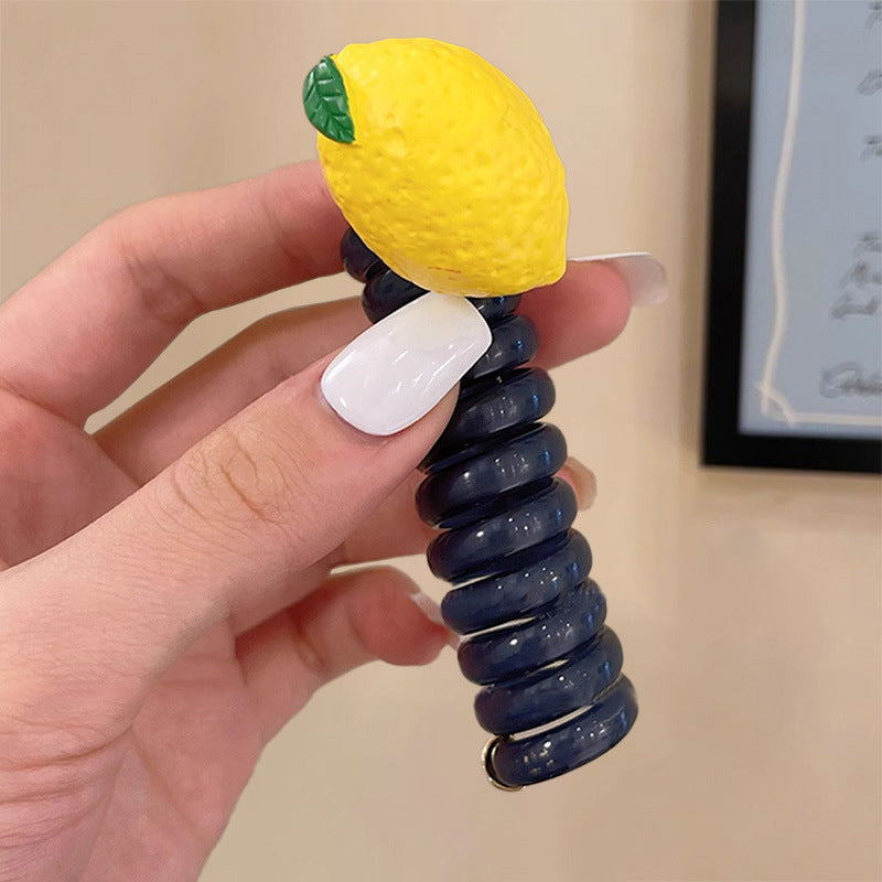 New Sweet Butterfly Rose Beaded Telephone Wire Hair Tie Ponytail Bubble Braid Magic Braiding Rope Hair Accessory