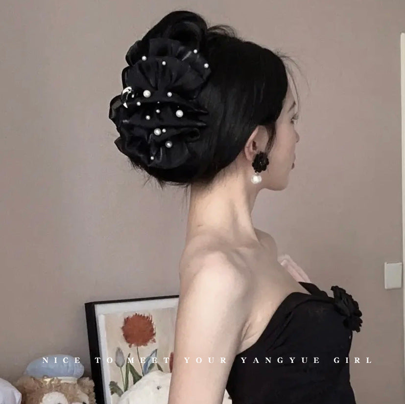 New Chinese Style Retro Tassel Cloud Mesh Hair Claw Elegant Fashion Shark Clip Travel Hairpin