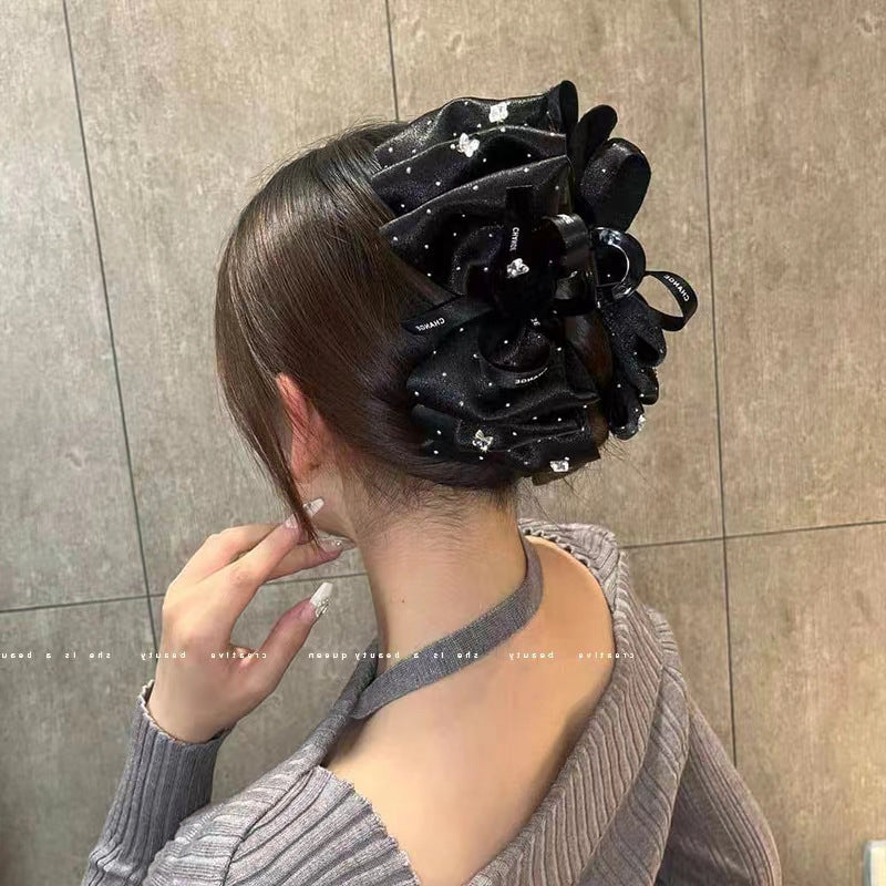 New Chinese Style Retro Tassel Cloud Mesh Hair Claw Elegant Fashion Shark Clip Travel Hairpin