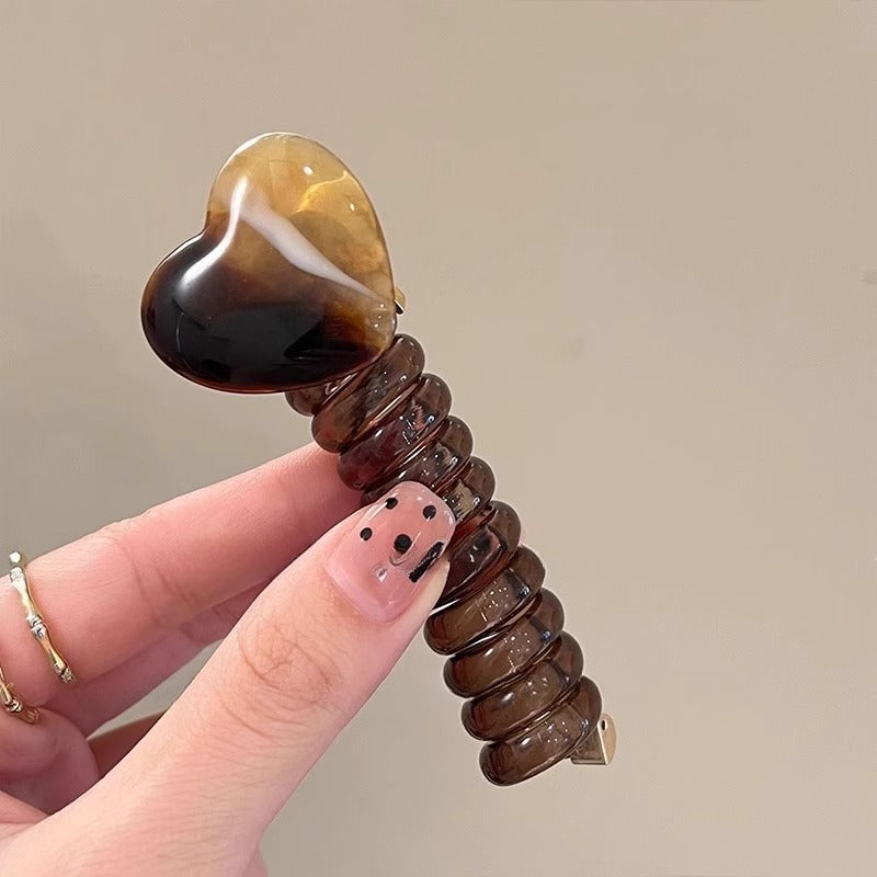 New Sweet Butterfly Rose Beaded Telephone Wire Hair Tie Ponytail Bubble Braid Magic Braiding Rope Hair Accessory