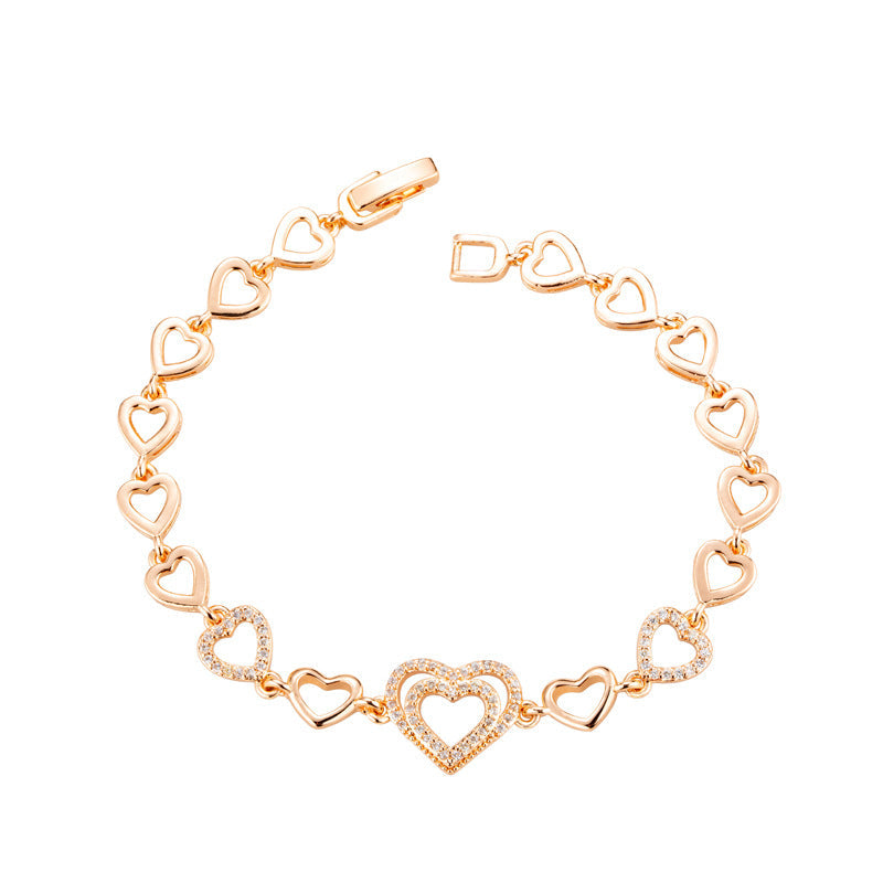 Chinese Colorful Bracelet for Women Fashionable Light Luxury High-end Zircon Jewelry Elegant Design Accessories