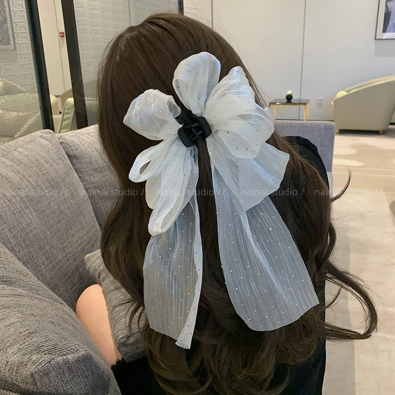 New Chinese Style Retro Tassel Cloud Mesh Hair Claw Elegant Fashion Shark Clip Travel Hairpin