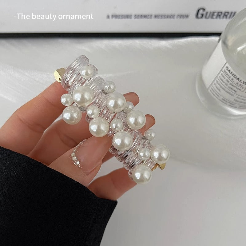 New Sweet Butterfly Rose Beaded Telephone Wire Hair Tie Ponytail Bubble Braid Magic Braiding Rope Hair Accessory