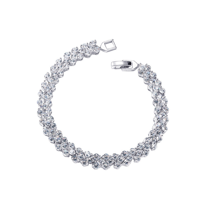 Chinese Colorful Bracelet for Women Fashionable Light Luxury High-end Zircon Jewelry Elegant Design Accessories