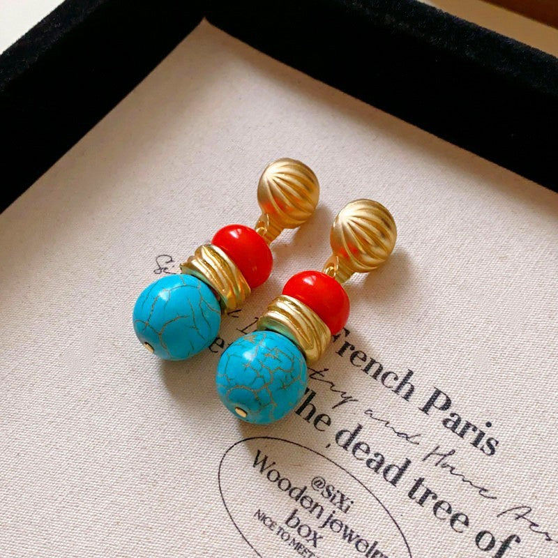 Flower Heart Necklace Vintage Style Collarbone Chain Light Luxury High-end Feel Jewelry