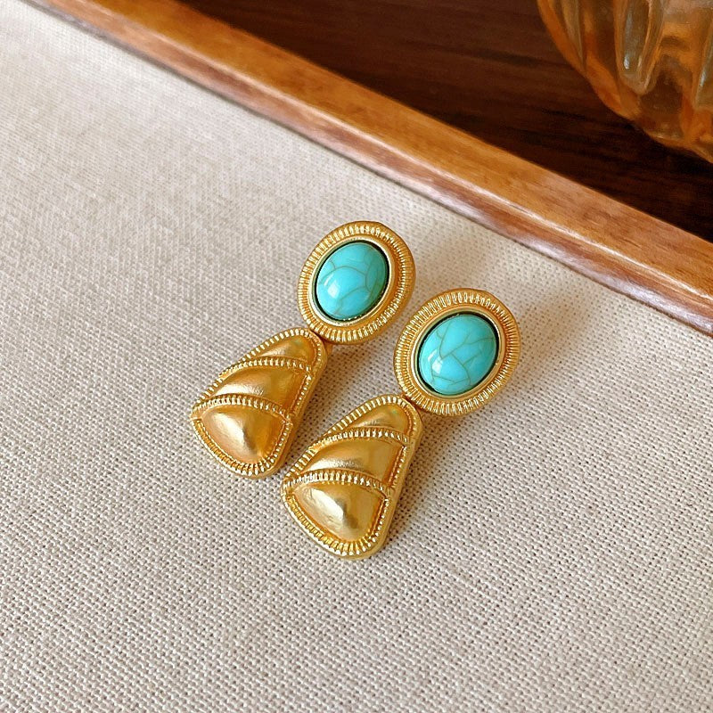 Flower Heart Necklace Vintage Style Collarbone Chain Light Luxury High-end Feel Jewelry