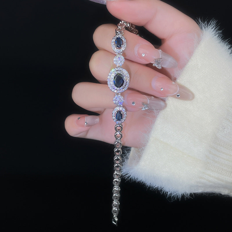 Chinese Colorful Bracelet for Women Fashionable Light Luxury High-end Zircon Jewelry Elegant Design Accessories